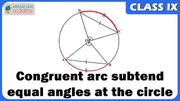 Congruent arc subtend equal angles at the circle - Geometry - Maths - Class 9/IX