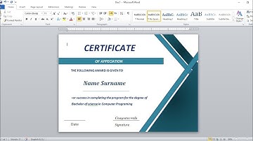 How to Design a Stylish Certificate in Microsoft Word| Full part 5 