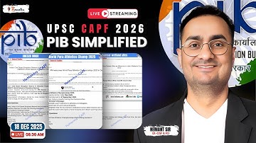 18 December 2025 I Daily Dispatch | Current Affairs for CAPF | HeMantra CAPF by Hemant Sir