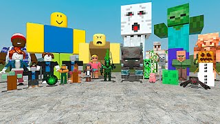 ALL ROBLOX VS ALL MINECRAFT CHARACTERS In Garry's Mod