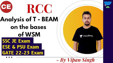 Analysis Of T - BEAM on the bases of WSM | RCC | GATE & ESE | CE | Vipan Singh