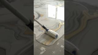 Stunning Metallic Wall & Custom Epoxy Floor Makeover