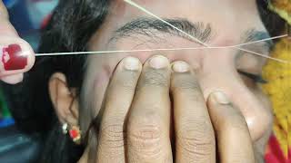 Eyebrow threading,Perfect eyebrow shape with Thread,eyebrowthreading in hindi,beauty parlour course,
