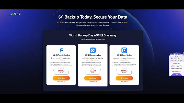 🔥 World Backup Day Giveaway! Get AOMEI Backup Software Worth $579 for FREE! 🎁🚀