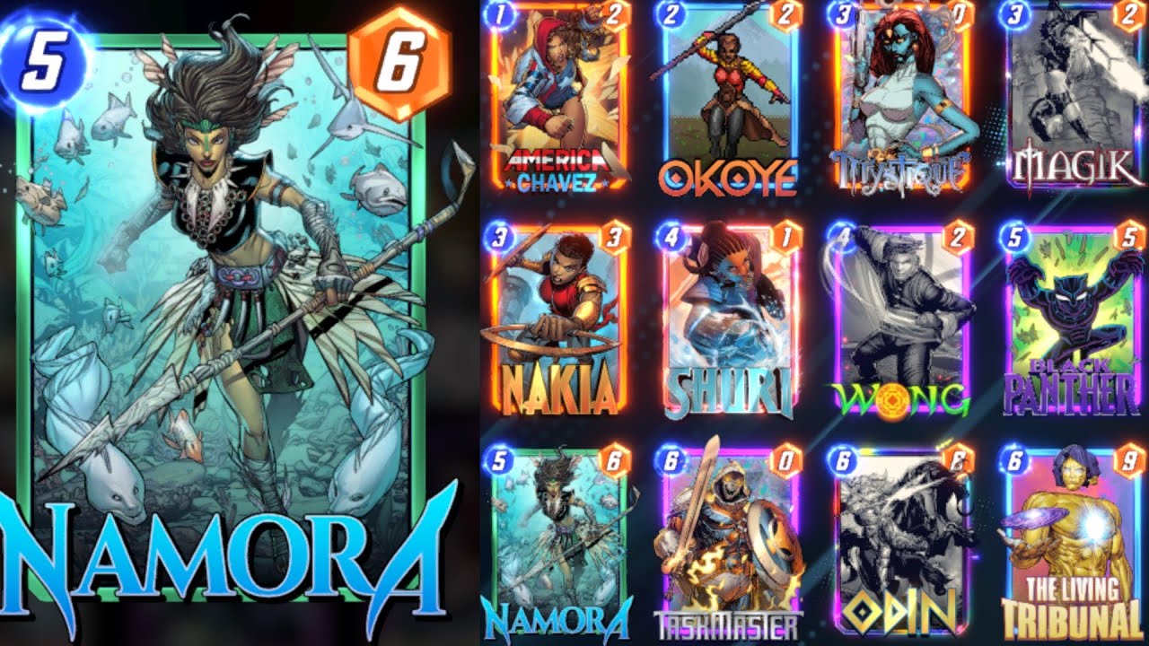 Namora Wakanda Forever Deck Vs Misery, Agent Venom, the new NamorA Variant Marvel Snap