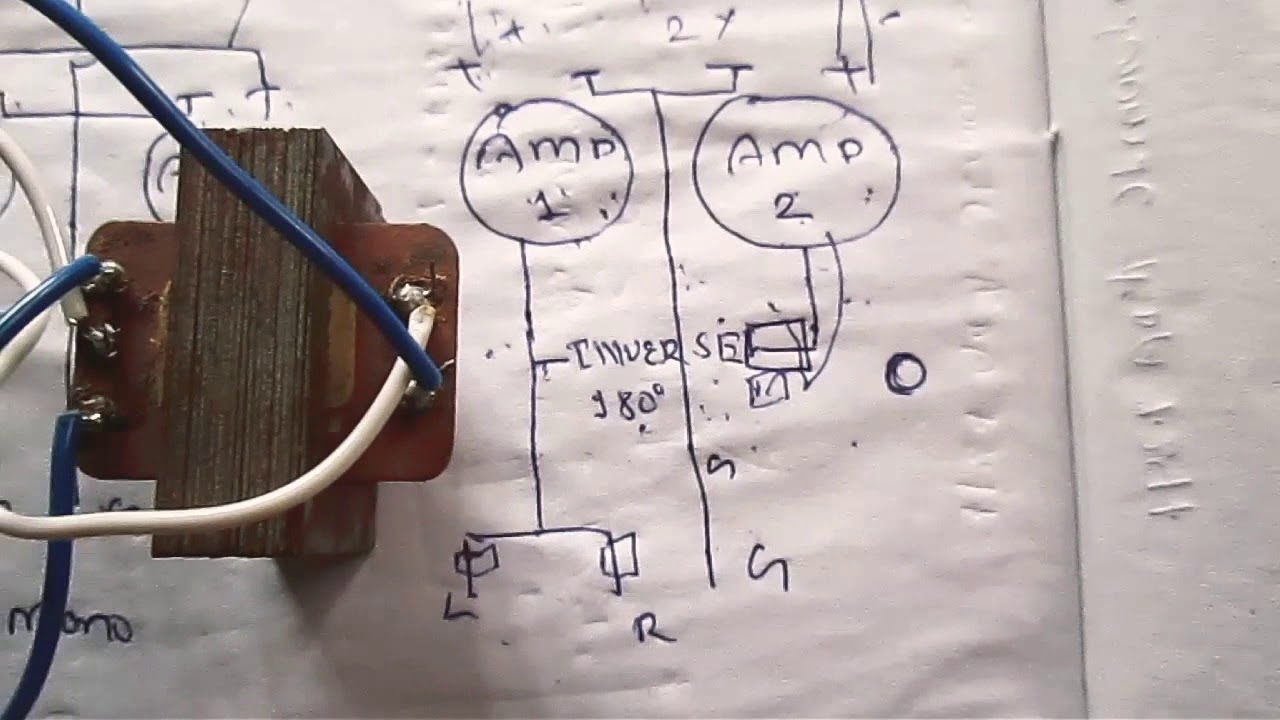 Easily inverse analog audio signal using transformer. - YouTube