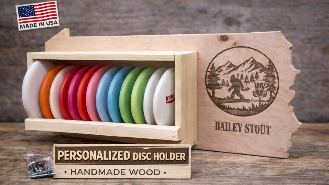 How to Build a Disc Golf Disc Holder (DIY Wood Project) - YouTube
