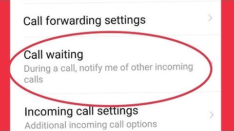 Xiaomi Redmi 5A || Call Waiting Settings