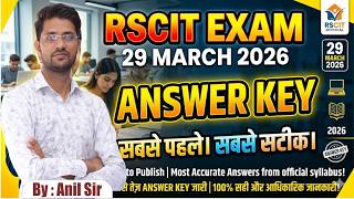 Exam Answer Key RSCIT Exam March 29 By Anil Sir, Computer Test Series Exam March 2026 #education