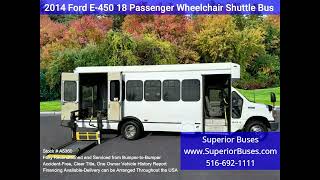 2014 Ford E 450 18 Passenger Wheelchair Shuttle Bus