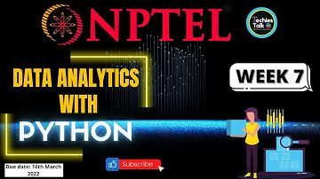 NPTEL Data Analytics with Python Week 7 Quiz Assignment Solutions | Jan 2022 |  IIT Roorkee