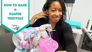 How To Make A Diaper Tricycle Gift For Baby Girl Tutorial Youtube How To Make A Diaper Tricycle Gift For Baby Girl Tutorial Youtube