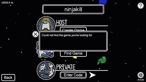 Cant join the privet lobbies with code - Could not find the game you