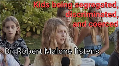 Dr. Robert Malone listens to concerns from kids on...