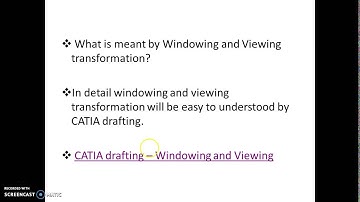 Windowing and viewing Transformation