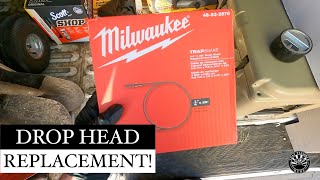 Milwaukee TrapSnake 25' Auger Drop Head Cable Replacement | Plumbing Vlog for Apprentice Plumber