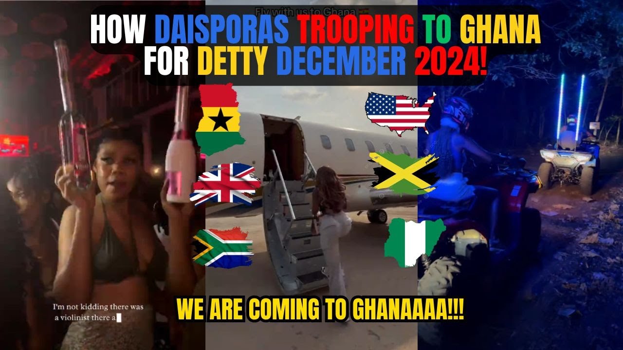 🇬🇭SHOCKING! HOW 🇬🇧🇺🇸DAISPORANS ARE TROOPING TO GHANA FOR DETTY DECEMBER 2024 EXPERIENCE || Kamma Dyn