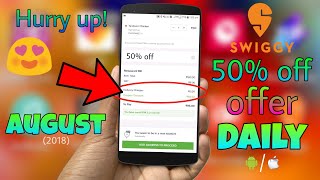 Get 50% off on any food you order online on Swiggy 😎 (How to) - August 2018 screenshot 3