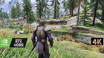 [4K60] Skyrim Ultra Modded RTX 4090 | Rudy ENB | Reshade RTGI - Next Gen looking gameplay