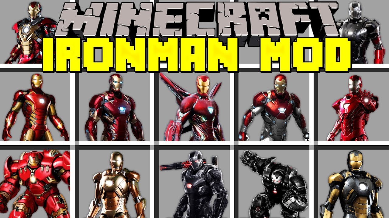 Minecraft IRON MAN MOD / CRAFT 50+ NEW 