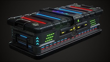 Modeling and texturing a Sci-fi crate in blender and substance painter (part-2)