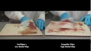 CaviWipes vs. The Competition: Blood Cleaning