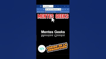 Cómo crear un efecto de texto reflejado | #HTML y #CSS #webdevelopment #ciencia #informática