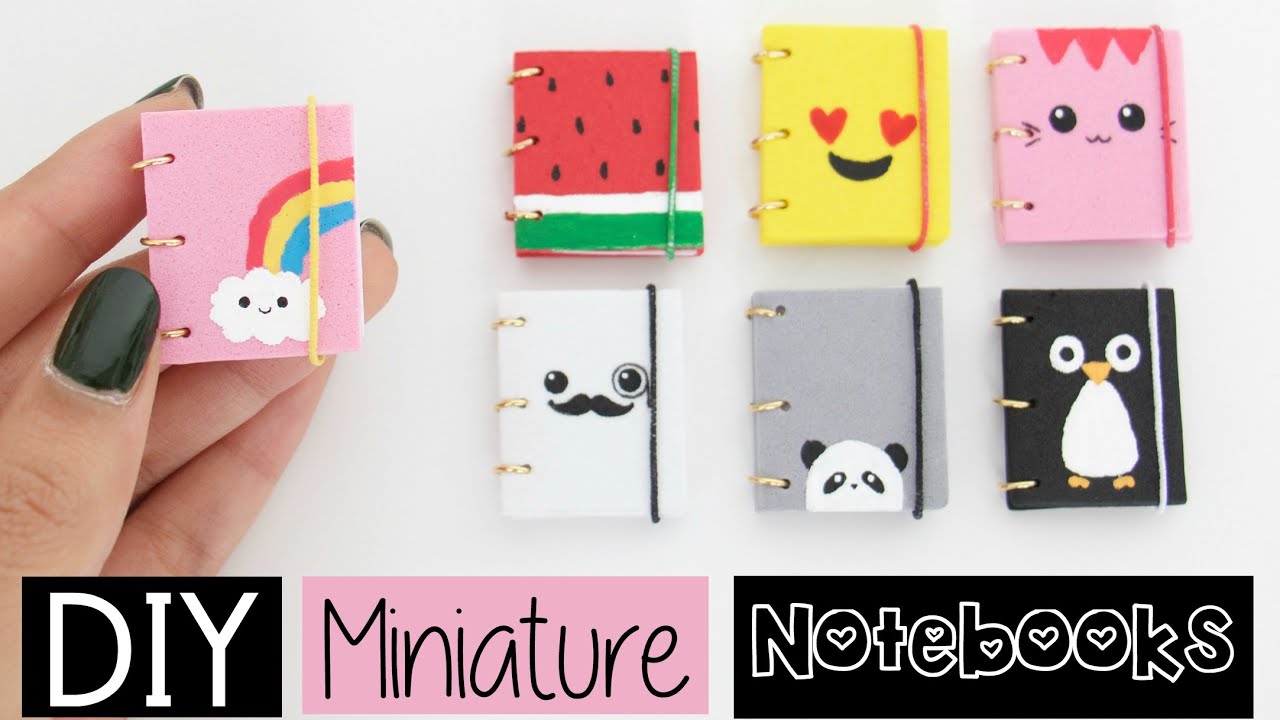 DIY MINI  NOTEBOOKS Four Easy Cute Designs YouTube