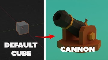 Low Poly Cannon Blender Tutorial For Beginners!
