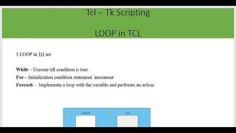 Loop in TCL