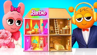Newly Married Sprunki Got Scammed 🥲*Build A Brand New Cardboard House*
