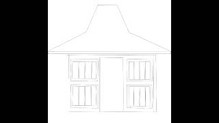 Sketsa rumah adat Jawa timur