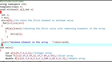 function template for finding the maximum value from an array