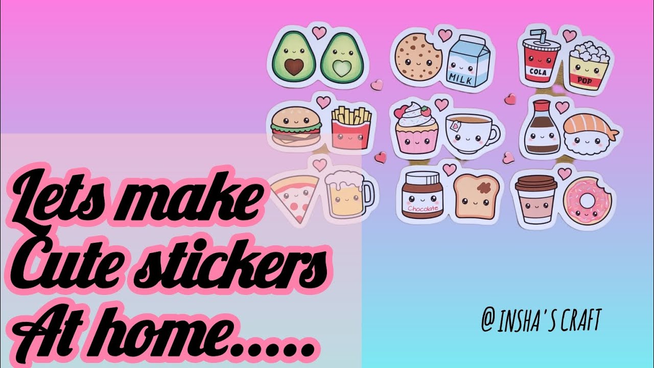 lets make stickers at home | step by step method - YouTube