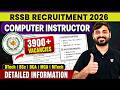 RSSB Computer Instructor Recruitment 2026 | 3900+ Vacancies | Salary, Eligibility &amp; Full Details