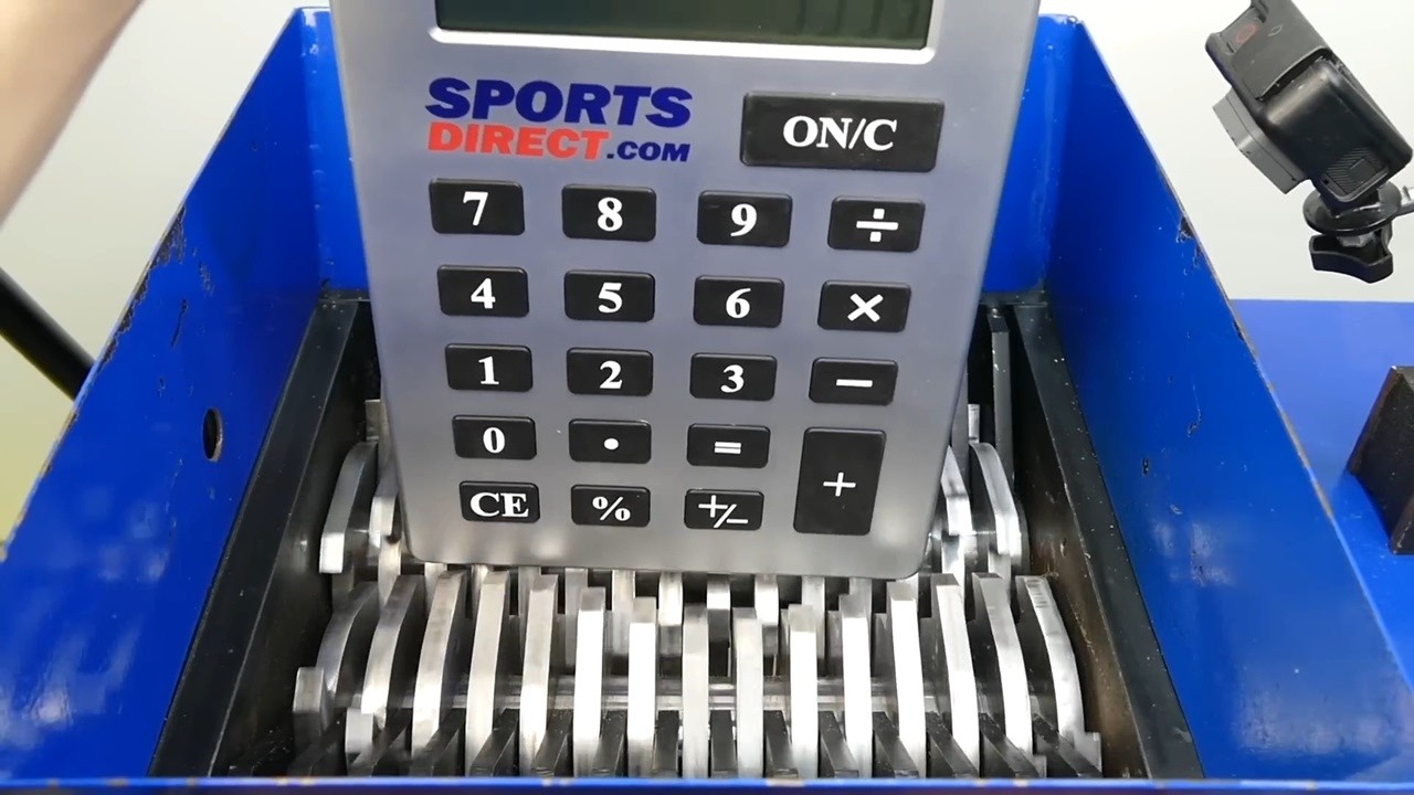 Giant Calculator vs Shredder | crushing metal | Satisfying ASMR video!