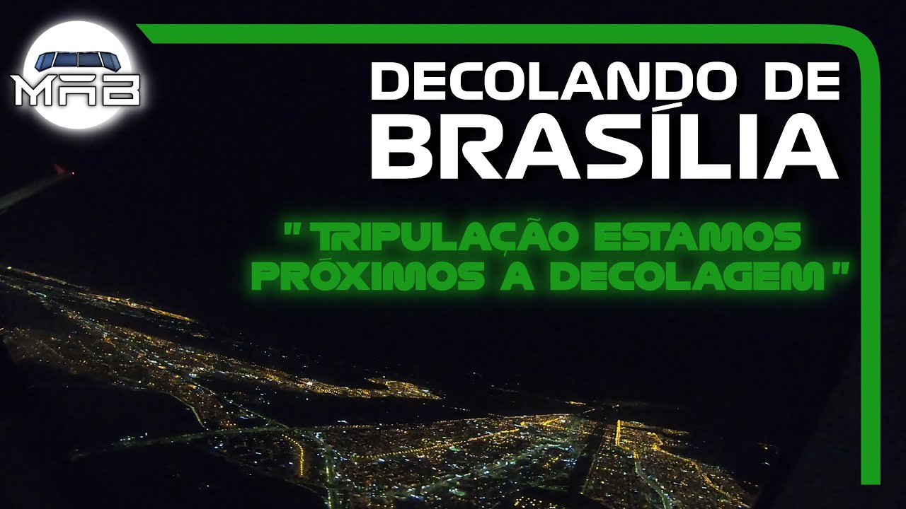 Taxiamento e decolagem do aeroporto de Brasília