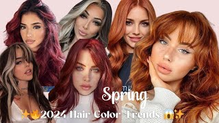 Hot Spring 2024 Hair Color Ideas #hairtransformations