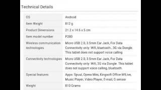 Micromax Funbook P280 Tablet (4GB, WiFi, 3G via Dongle), White