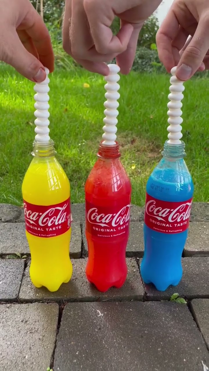 Coca Cola, Fanta, Sprite und Mentos |  #Experiment #Shorts
