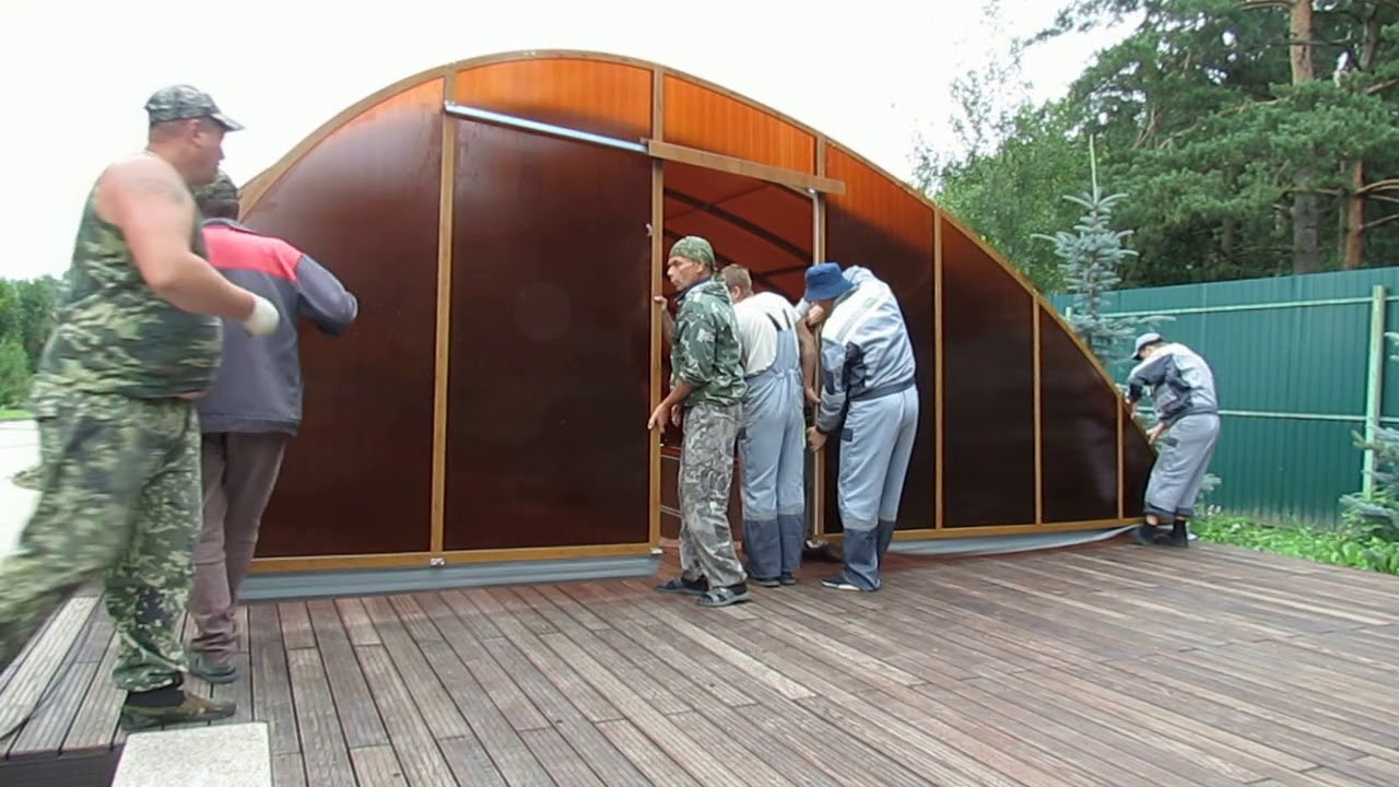 Монтаж павильона для бассейна ALUTEN Elite a-04 - YouTube