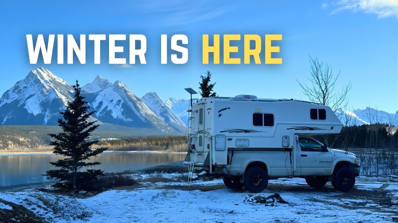 COZY And COLD Winter Camping Alone In My Four Season Truck Camper - YouTube