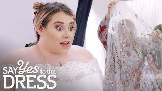 Bride Wants a Dress That Will Go With Her Embroidered Veil | Curvy Brides' Boutique