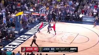 Nikola Jokic Blocks Damian Lillard then Cj McCollum Blocks Jamal Murray! Game 7 Blazers vs Nuggets