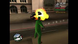 Rampage On The Moving Tram In San Fierro Gta San Andreas Using Minigun With Infinite Ammo