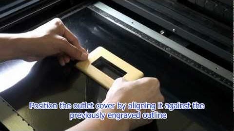 GCC LaserPro---Outlet Cover Engraving by Laser Engraver