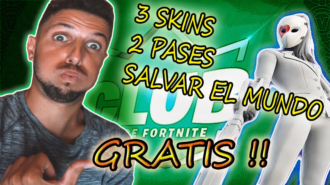🔥3 SKINS 2 PASES 1 SALVAR EL MUNDO🔥 Con la Skin Club de Fortnite