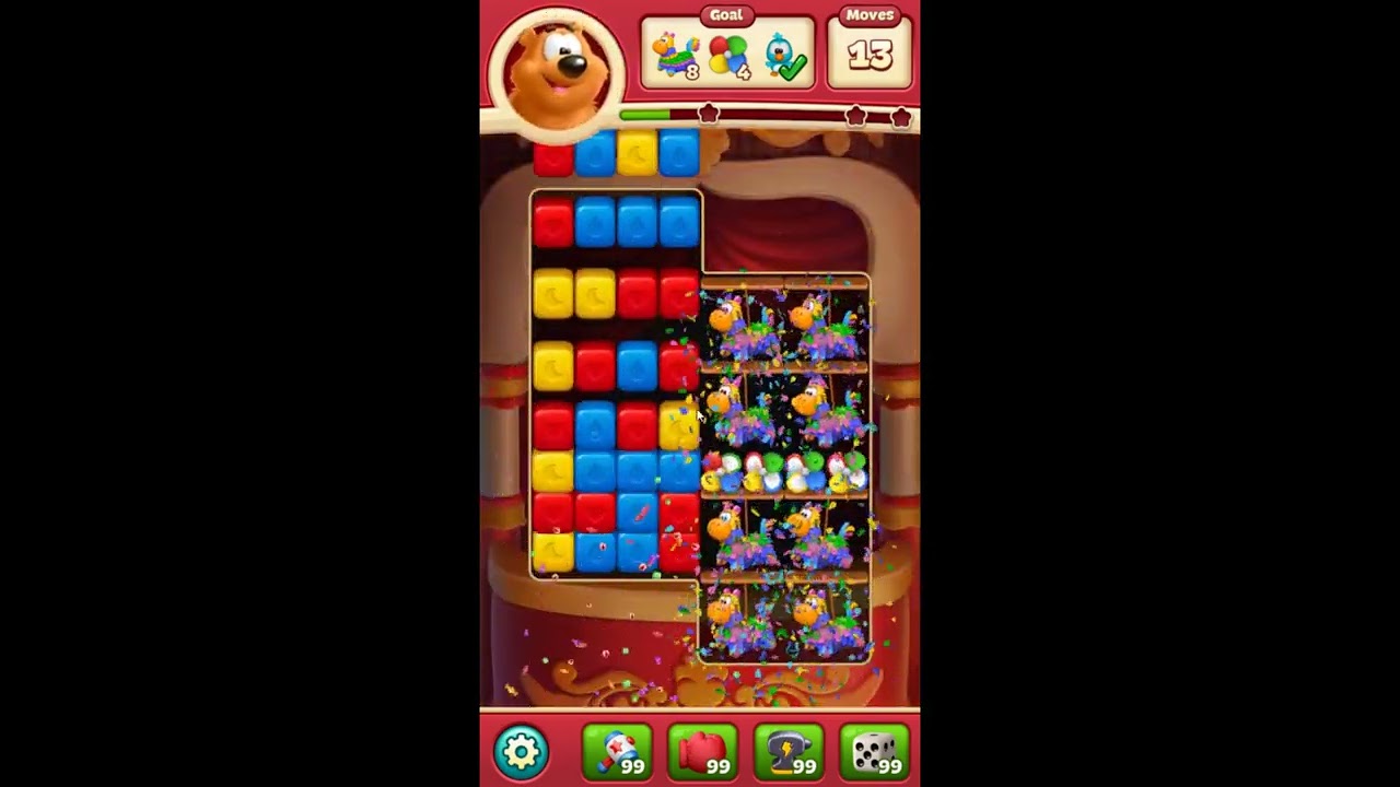 Toon Blast Level 9949 - NO BOOSTERS 🐻🐺🐱 | SKILLGAMING ✔️