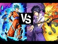 GOKU AND VEGETA VS NARUTO AND SASUKE INSANE MUGEN CLASH