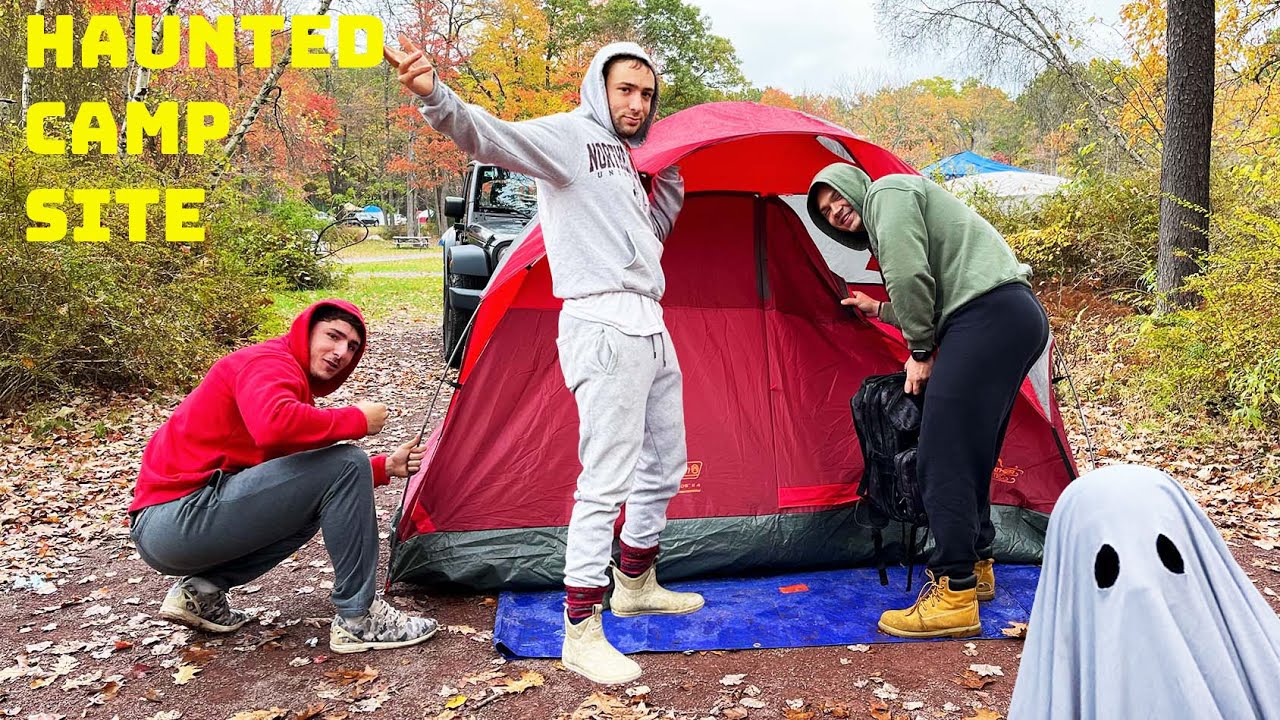 Camping OVERNIGHT Inside HAUNTED Forest! - SCARY Wilderness Survival Challenge!